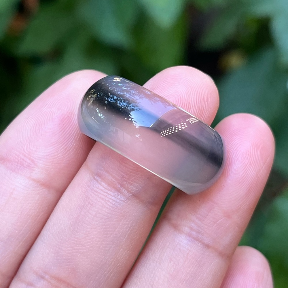 Size 9.5‎ translucent statement agate ring 1490 - Picture 9 of 9